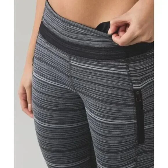 Lululemon Inspire Tight II Mesh Cyber Black Deep Coal 6 - Picture 2 of 10